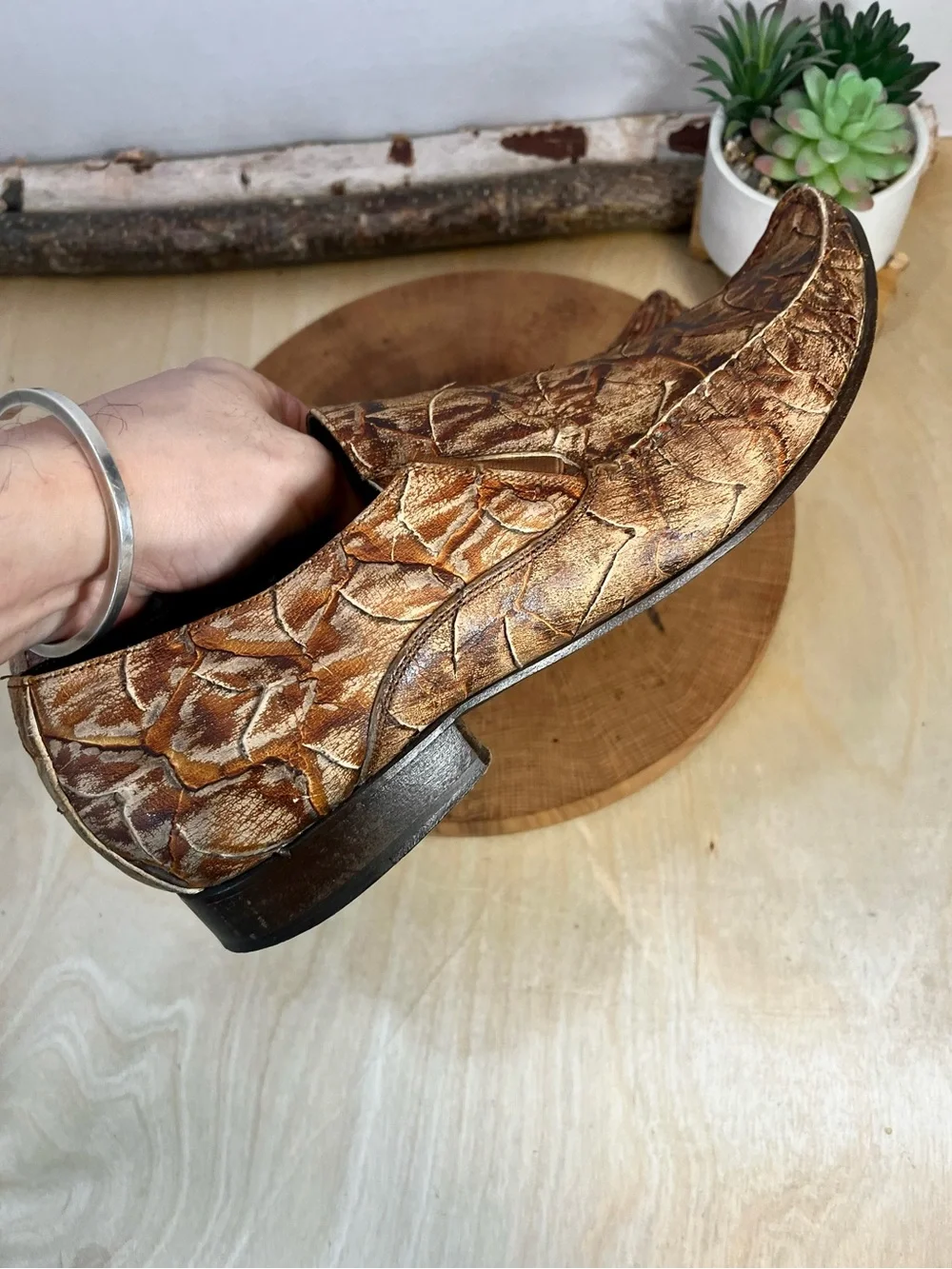 Vintage Mark Nason Rock Never Dies Leather Loafers Made in Italy Size 10
